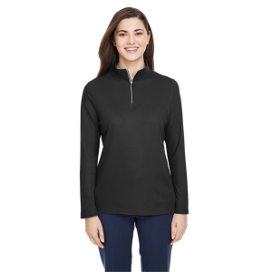 Core365 Ladies' Fusion ChromaSoft™ Pique Quarter-Zip