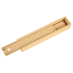 12-Piece Colored Pencil Set In Wooden Ruler Box